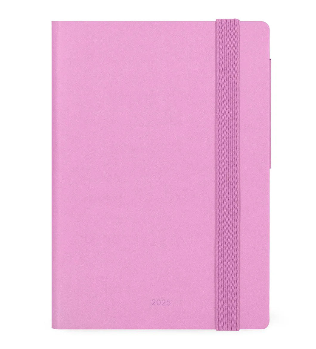 2025 Medium Weekly Diary With Notebook - Bubblegum