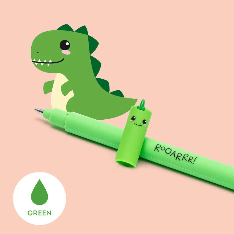 Erasable Gel Pen "Dino" with Green Ink