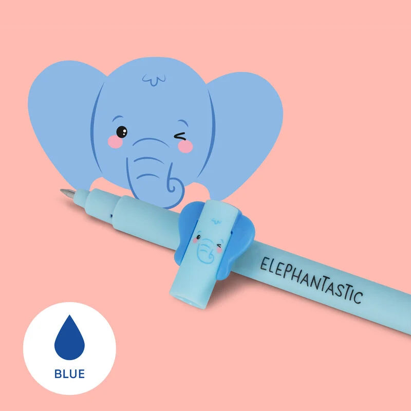 Erasable Gel Pen "Elephant" with Blue Ink