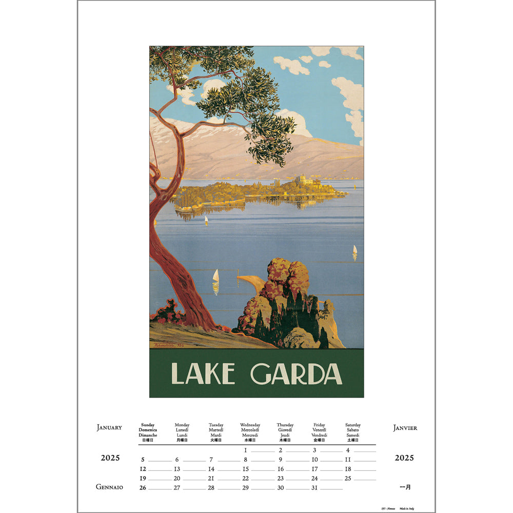 Italia Large Wall Calendar 2025