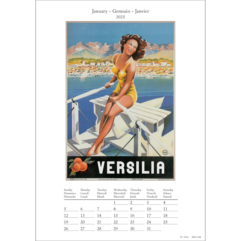 Vacanze Italiane Medium Wall Calendar 2025