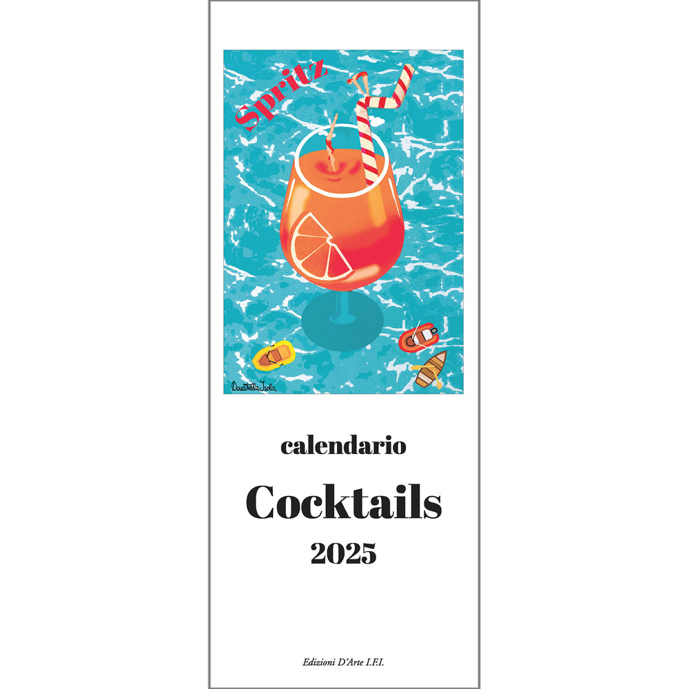 Cocktails Slim Wall Calendar 2025