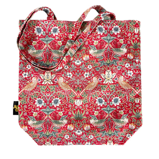 Tote Bag - William Morris - Strawberry Thief Red