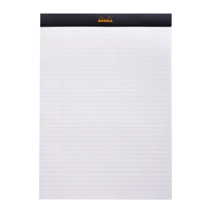 Rhodia - No.18 Pad A4 Ruled with Margin Black